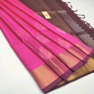 Silk Saree with Tissue Border - Image 8