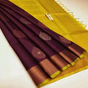 Silk Saree with Tissue Border - Image 10