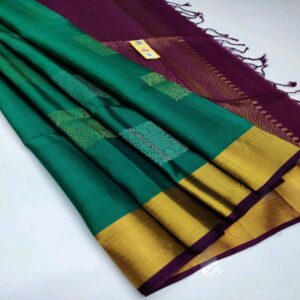 Silk Saree with Tissue Border - Image 22