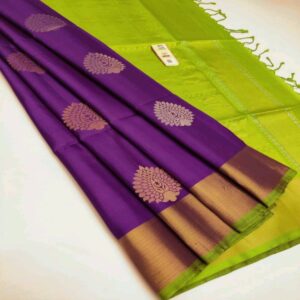 Silk Saree with Tissue Border - Image 23