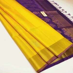 Silk Saree with Tissue Border - Image 25