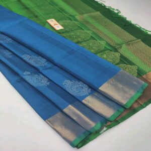 Silk Saree with Tissue Border - Image 28