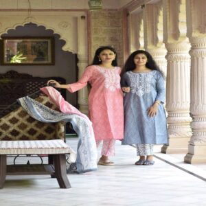 Pure Cotton Kurta Pant set - Image 2