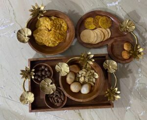 Wooden Trays with Ethnic designs