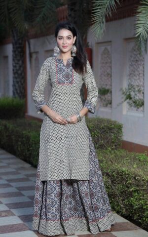 Most Elegant Pure Cotton Kurta Skirt