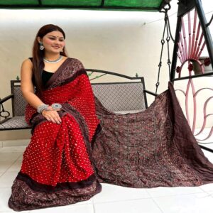 Most authentic Bandhini Modal Sarees - Image 3