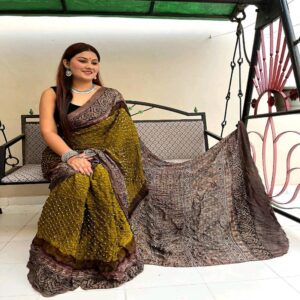 Most authentic Bandhini Modal Sarees - Image 4