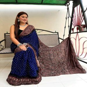 Most authentic Bandhini Modal Sarees - Image 7