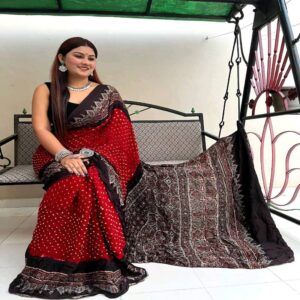Most authentic Bandhini Modal Sarees - Image 10