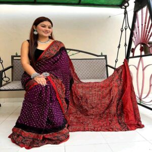 Most authentic Bandhini Modal Sarees - Image 13