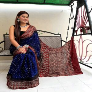 Most authentic Bandhini Modal Sarees - Image 15