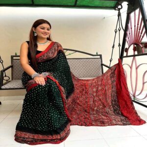 Most authentic Bandhini Modal Sarees - Image 19