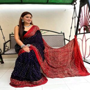 Most authentic Bandhini Modal Sarees - Image 20