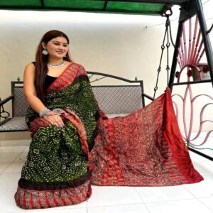 Most authentic Bandhini Modal Sarees - Image 21