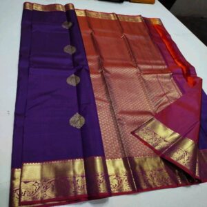 Kanchipuram Pattu Handloom Saree - Image 9