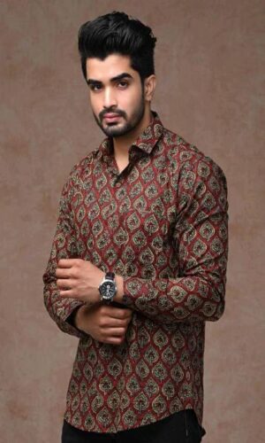 Casual Shirt Bagru Print Mens