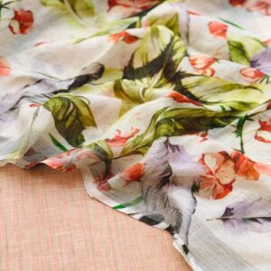 Linen Dress Material and Dupatta - Image 3