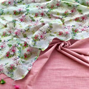 Linen Dress Material and Dupatta - Image 5