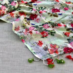 Linen Dress Material and Dupatta - Image 8