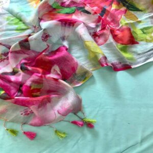 Linen Dress Material and Dupatta - Image 9