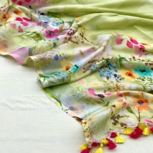 Linen Dress Material and Dupatta - Image 10
