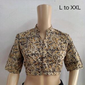 Cotton blouse Ajrakh & Kalamkari handblock print - Image 12