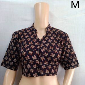 Cotton blouse Ajrakh & Kalamkari handblock print - Image 13