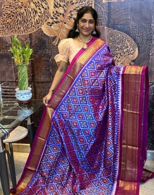 Ikkat Silk Saree - Image 13