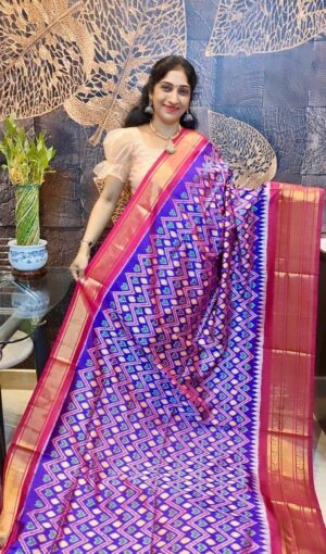 Ikkat Silk Saree - Image 14