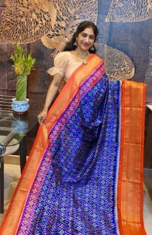 Ikkat Silk Saree - Image 6