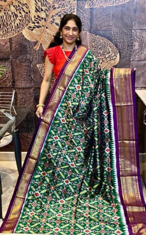 Ikkat Silk Saree - Image 2