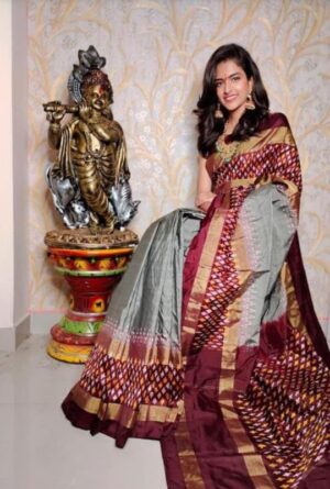 Ikkat Pure Silk Sarees