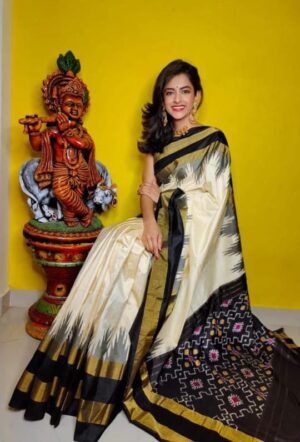 Ikkat Pure Silk Sarees - Image 14