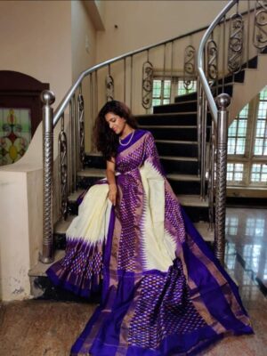 Ikkat Pure Silk Sarees - Image 2