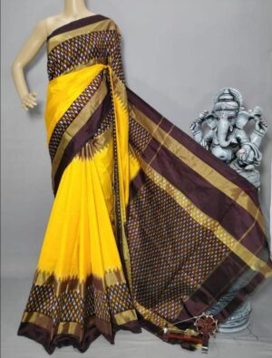 Ikkat Pure Silk Sarees - Image 9