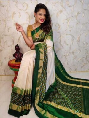 Ikkat Pure Silk Sarees - Image 3