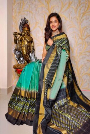 Ikkat Pure Silk Sarees - Image 6