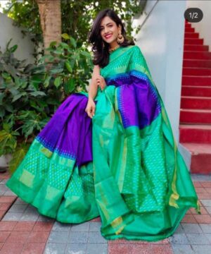 Ikkat Pure Silk Sarees - Image 11