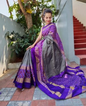 Ikkat Pure Silk Sarees - Image 13