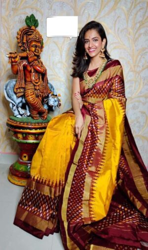 Ikkat Pure Silk Sarees - Image 17