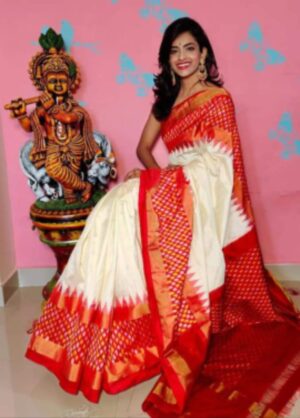 Ikkat Pure Silk Sarees - Image 16