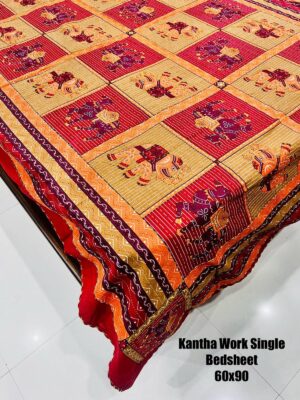 Kantha work Single Bedspread - Image 9