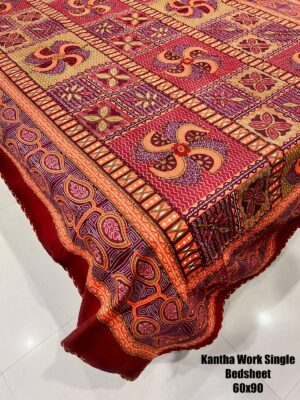 Kantha work Single Bedspread - Image 6