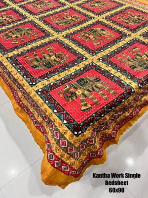Kantha work Single Bedspread - Image 15