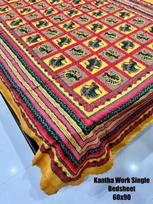 Kantha work Single Bedspread - Image 13