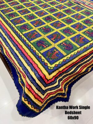 Kantha work Single Bedspread - Image 21