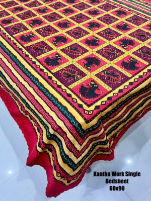 Kantha work Single Bedspread - Image 14