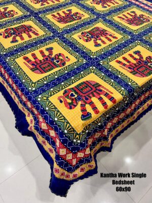 Kantha work Single Bedspread - Image 20