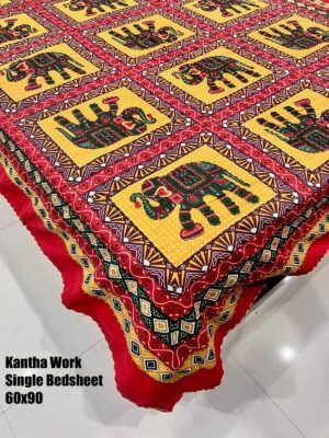 Kantha work Single Bedspread - Image 8