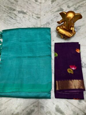 Mangalagiri Silk Cotton Saree - Image 14
